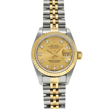 ロレックス デイトジャスト  69173G シャンパン/ダイヤモンド レディース 時計 【中古】【wristwatch】