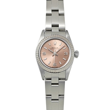 ロレックス オイスターパーペチュアル 76094 ピンク レディース 時計 【中古】【wristwatch】