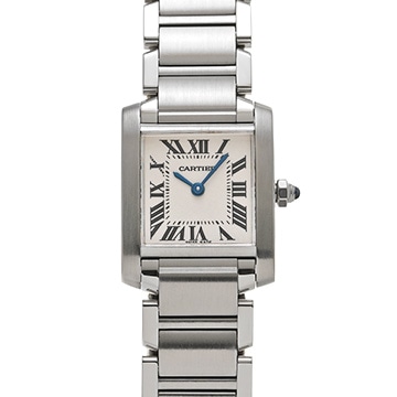 カルティエ タンクフランセーズ SM W51008Q3 シルバー レディース 時計 【中古】【wristwatch】