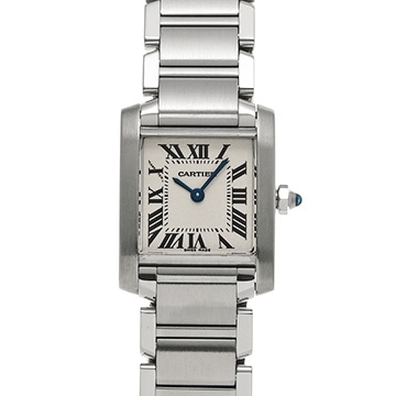 カルティエ タンクフランセーズ SM W51008Q3 シルバー レディース 時計 【中古】【wristwatch】