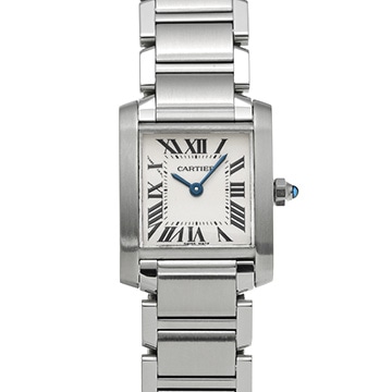 カルティエ タンクフランセーズ SM W51008Q3 シルバー レディース 時計 【中古】【wristwatch】
