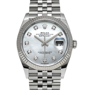 ロレックス デイトジャスト 36 126234NG ホワイトシェル/ダイヤモンド メンズ 時計 【中古】【wristwatch】