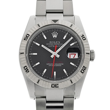 ロレックス デイトジャスト 36 ターノグラフ 116264 ブラック メンズ 時計 【中古】【wristwatch】