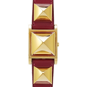エルメス メドール 110131 ホワイト レディース 時計 【中古】【wristwatch】