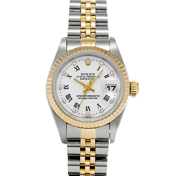 ロレックス デイトジャスト 69173G ホワイト/ダイヤモンド レディース 時計 【中古】【wristwatch】