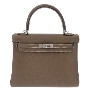 エルメス ケリー 25 内縫い 2WAY   エトゥープ トゴ レディース バッグ 【新品】【bag】