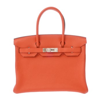 エルメス バーキン 30 オレンジ トリヨンクレマンス レディース バッグ 【中古】【bag】