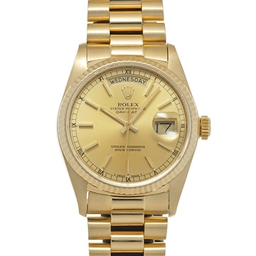 ロレックス デイデイト 36 18038 シャンパン メンズ 時計 【中古】【wristwatch】