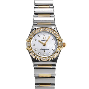 オメガ コンステレーション 1365.75 ホワイトシェル/ダイヤモンド レディース 時計 【中古】【wristwatch】