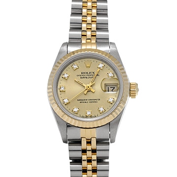 ロレックス デイトジャスト 26 69173G シャンパン/ダイヤモンド レディース 時計 【中古】【wristwatch】