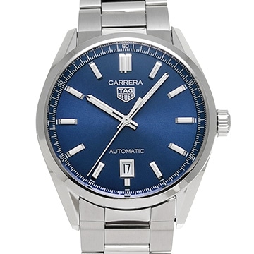 タグ ホイヤー カレラ キャリバー5 デイト WBN2112.BA0639 ブルー メンズ 時計 【中古】【wristwatch】