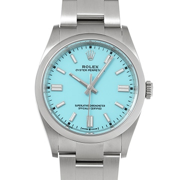 ロレックス オイスターパーペチュアル 36 126000 ターコイズブルー メンズ 時計 【中古】【wristwatch】