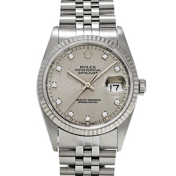 ロレックス デイトジャスト 16234G シルバーコンピュータ/ダイヤモンド メンズ 時計 【中古】【wristwatch】