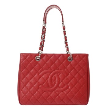 シャネル マトラッセ GST レッド A50995 キャビアスキン レディース バッグ 【中古】【bag】