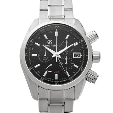 グランドセイコー スポーツコレクション スプリングドライブ クロノグラフ GMT SBGC203 ブラック メンズ 時計 【中古】【wristwatch】