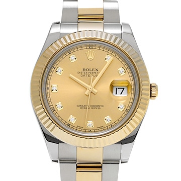 ロレックス デイトジャストII 116333G シャンパン/ダイヤモンド メンズ 時計 【中古】【wristwatch】