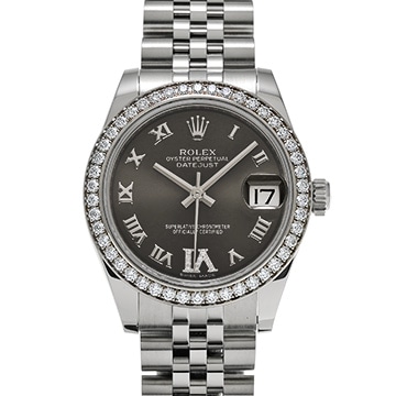 ロレックス デイトジャスト 31 178384 グレー/ダイヤモンド ユニセックス 時計 【中古】【wristwatch】