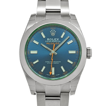 ロレックス ミルガウス 116400GV Zブルー メンズ 時計 【中古】【wristwatch】