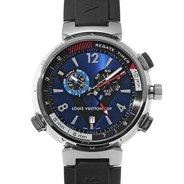 ルイ ヴィトン タンブール レガッタ クロノグラフ Q102D ブルー/ブラック メンズ 時計 【中古】【wristwatch】