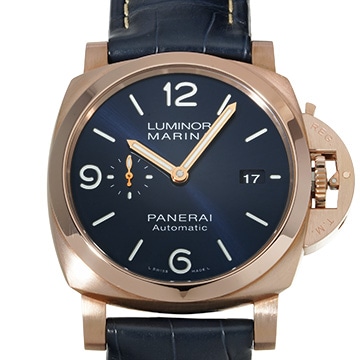 パネライ ルミノールマリーナ ゴールドテック PAM01112 ブルー メンズ 時計 【中古】【wristwatch】