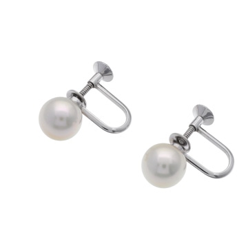 ミキモト パール イヤリング シルバー K14ホワイトゴールド WG レディース ジュエリー 【中古】【jewelry】