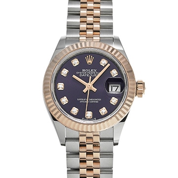 ロレックス デイトジャスト レディ 28 279171G オーベルジーヌ/ダイヤモンド レディース 時計 【中古】【wristwatch】