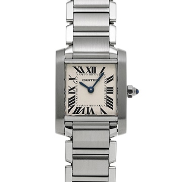 カルティエ タンクフランセーズ SM W51008Q3 シルバー レディース 時計 【中古】【wristwatch】