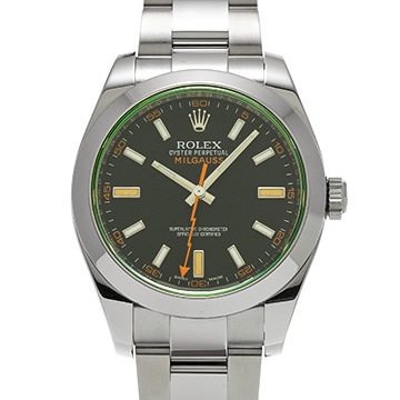ロレックス ミルガウス 116400GV ブラック メンズ 時計 【中古】【wristwatch】