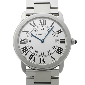 カルティエ ロンドソロ  LM W6701005 シルバー メンズ 時計 【中古】【wristwatch】