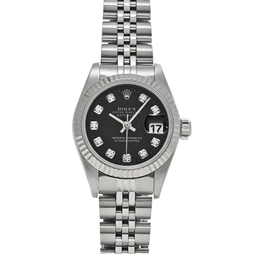 ロレックス デイトジャスト 69174G ブラック/ダイヤモンド レディース 時計 【中古】【wristwatch】
