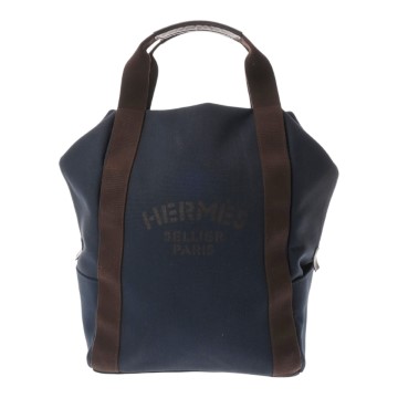 エルメス バッグ グルーム ブルーネイビー/フー ナイロン62％/綿26％/ポリウレタン12％ ユニセックス バッグ 【中古】【bag】