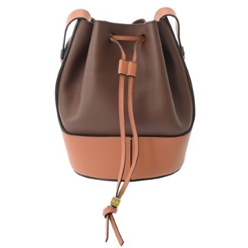 ロエベ バルーンバッグ スモール ブラウン/タン カーフ レディース バッグ 【中古】【bag】