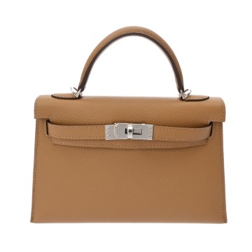 エルメス ミニケリー2 2WAY ビスキュイ ヴォーエプソン レディース バッグ 【新品】【bag】