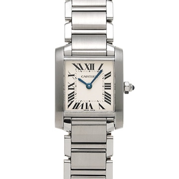 カルティエ タンクフランセーズ SM W51008Q3 シルバー レディース 時計 【中古】【wristwatch】