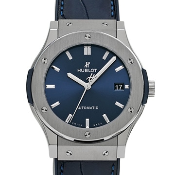 ウブロ クラシックフュージョン チタニウム ブルー 511.NX.7170.LR ブルー メンズ 時計 【中古】【wristwatch】