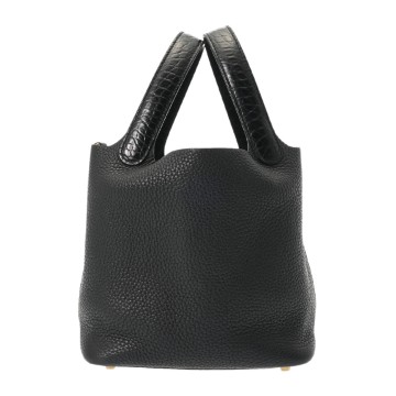 エルメス ピコタンロックタッチ PM  ブラック トリヨンクレマンス/アリゲーターマット レディース バッグ 【中古】【bag】