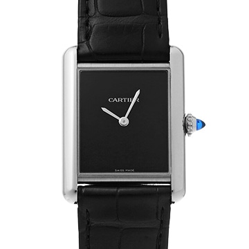 カルティエ タンク マスト ドゥ カルティエ LM WSTA0072 ブラックラッカー メンズ 時計 【中古】【wristwatch】