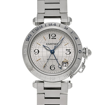 カルティエ パシャC メリディアン GMT W31029M7 シルバー ユニセックス 時計 【中古】【wristwatch】