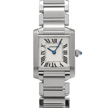 カルティエ タンクフランセーズ SM W51008Q3 シルバー レディース 時計 【中古】【wristwatch】