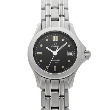 オメガ シーマスター 120 クォーツ 2581.50 ブラック レディース 時計 【中古】【wristwatch】