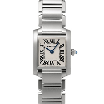 カルティエ タンクフランセーズ SM W51008Q3 シルバー レディース 時計 【中古】【wristwatch】