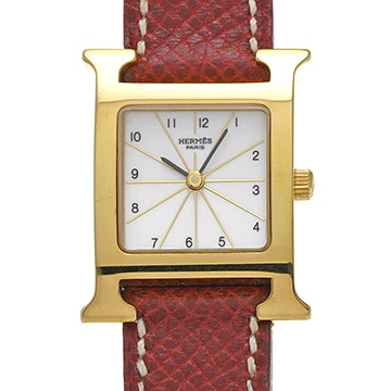 エルメス Hウォッチ HH1.201 ホワイト レディース 時計 【中古】【wristwatch】