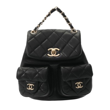 シャネル マトラッセ スモール バックパック ブラック AS3787 グレインドカーフスキン レディース バッグ 【中古】【bag】
