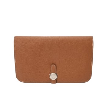 エルメス ドゴン GM ゴールド トゴ ユニセックス 財布 【中古】【purse】