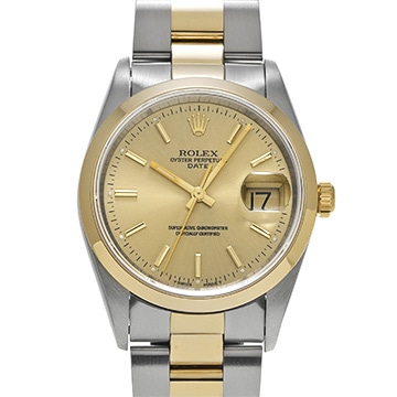 ロレックス オイスターパーペチュアル デイト 15203 シャンパン メンズ 時計 【中古】【wristwatch】