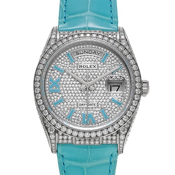 ロレックス デイデイト 36 128159RBR パヴェダイヤモンド メンズ 時計 【中古】【wristwatch】