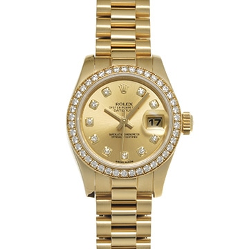 ロレックス デイトジャスト 179138G シャンパン/ダイヤモンド レディース 時計 【中古】【wristwatch】