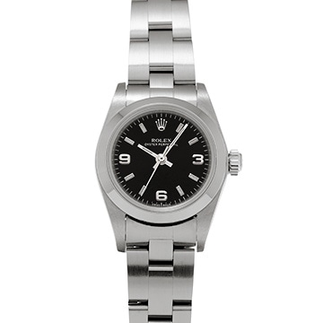 ロレックス オイスターパーペチュアル 76080 ブラック レディース 時計 【中古】【wristwatch】