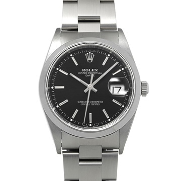 ロレックス オイスターパーペチュアル デイト 15200 ブラック メンズ 時計 【中古】【wristwatch】