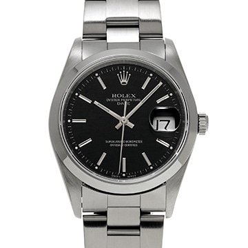 ロレックス オイスターパーペチュアル デイト 15200 ブラック メンズ 時計 【中古】【wristwatch】
